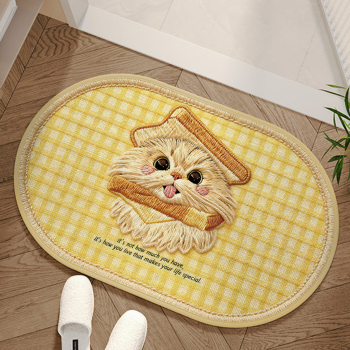 Adorable Dog-Themed Area Mat Bowlift