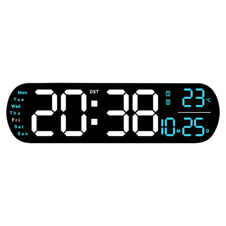 Digital LED alarm clock with large display and temperature display Bowlift