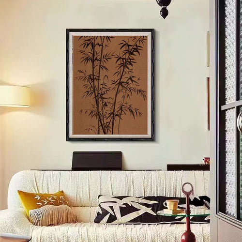 Elegant Framed Art with Traditional Botanical Illustration