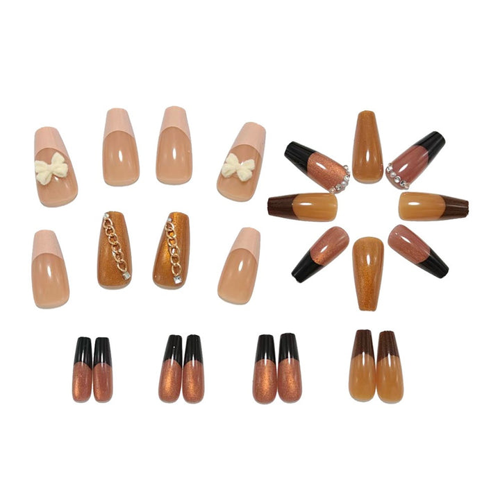 Glamorous artificial nails with glitter design Bowlift