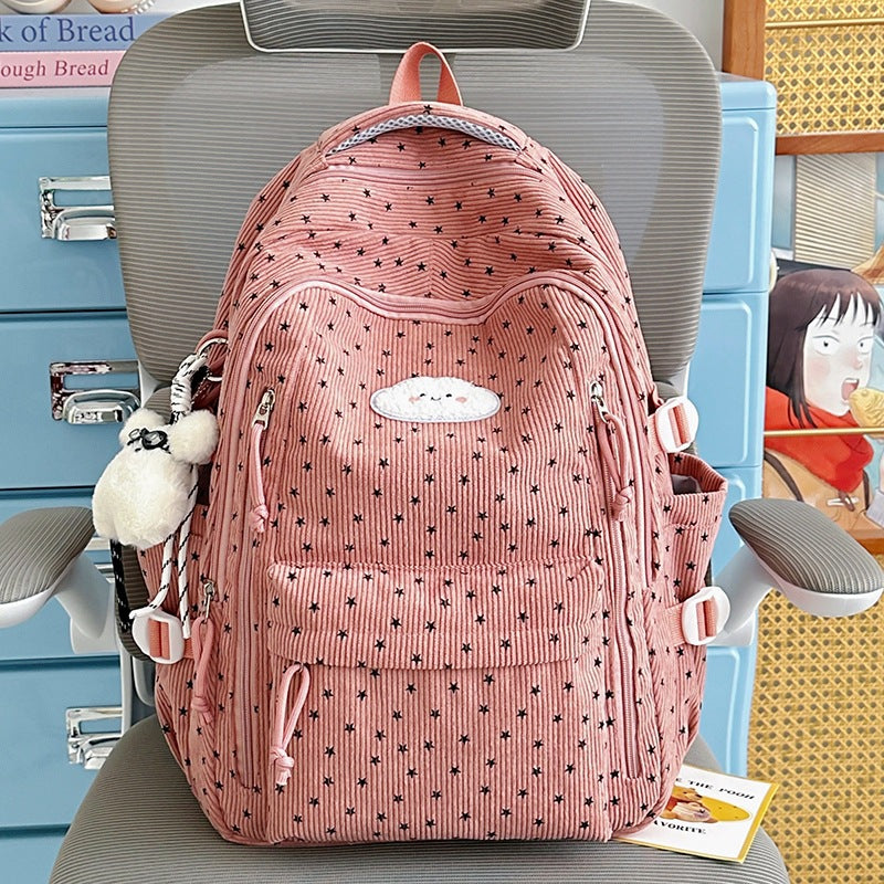 Corduroy Multi-Pocket Backpack