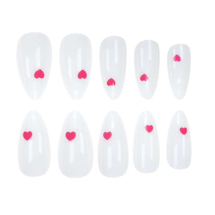 Heart-Detail Press-On Nails Bowlift