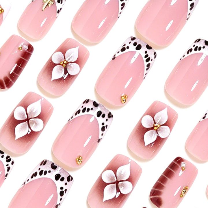 Decorative 3D Floral Nail Art Bowlift