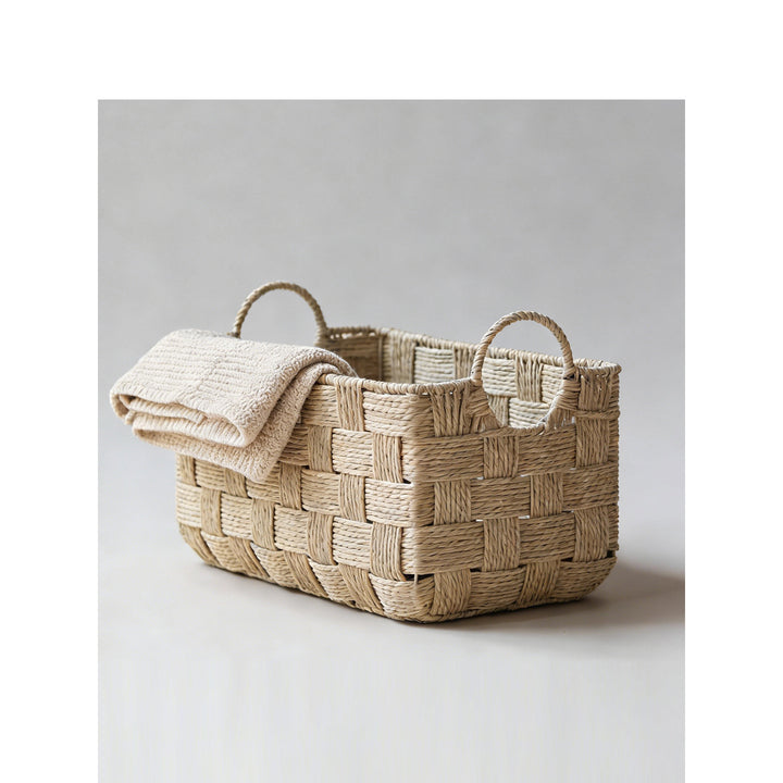 Handcrafted storage basket made of seagrass Bowlift