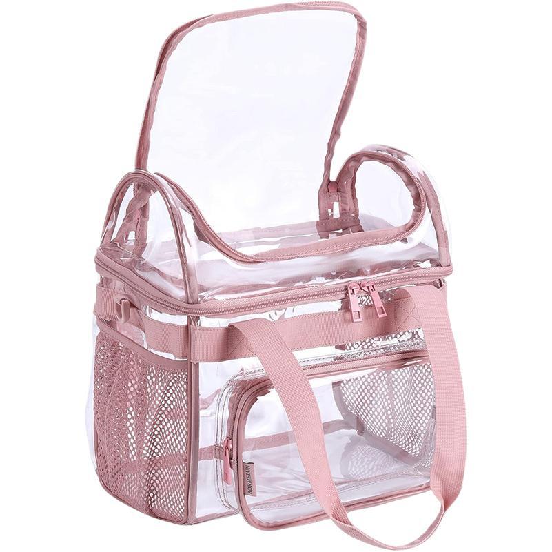Transparent tote bag with breathable mesh inserts Bowlift