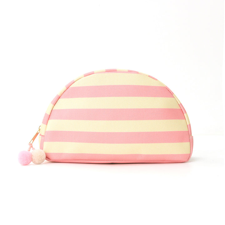 Cosmetic bag with striking stripe pattern Bowlift