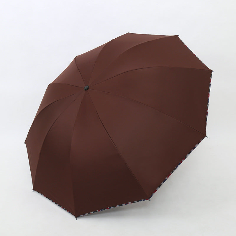 Ladies umbrella with floral design and reinforced frame Bowlift