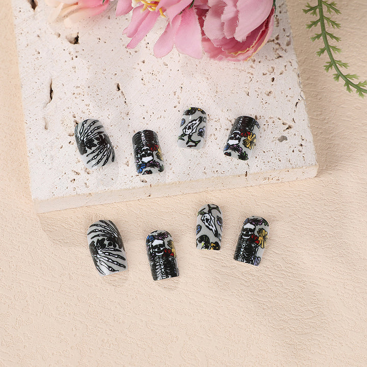 Creative Skeleton Nail Design Bowlift