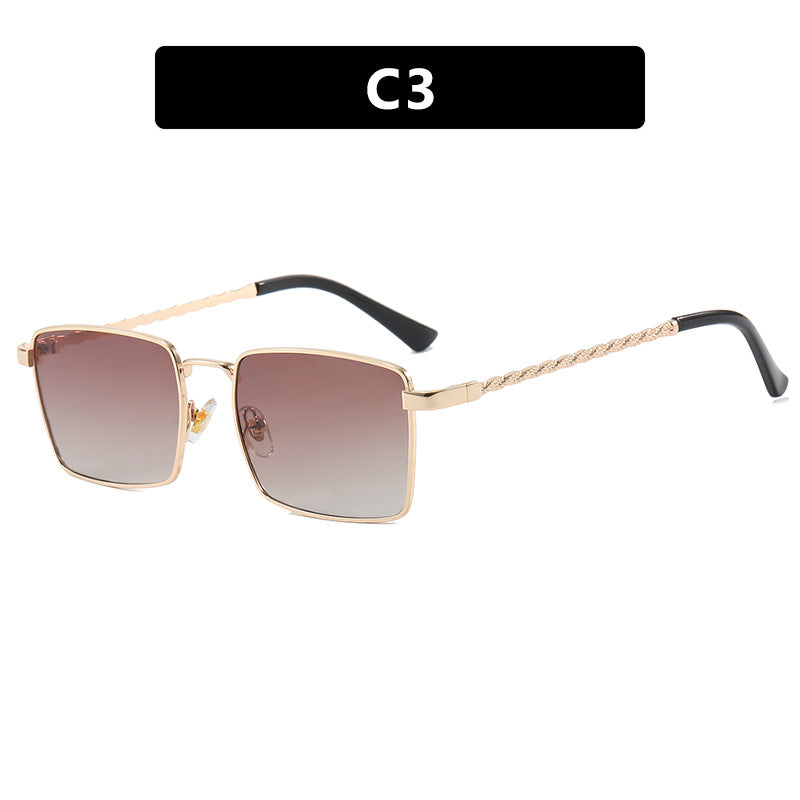 Women's square sunglasses with elegant metal frame Bowlift