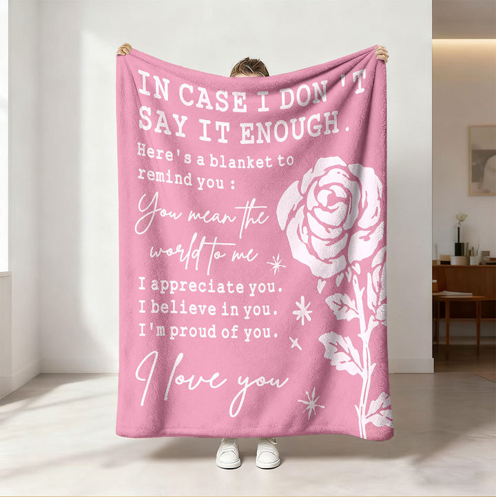 Inspirational Message Fleece Blanket