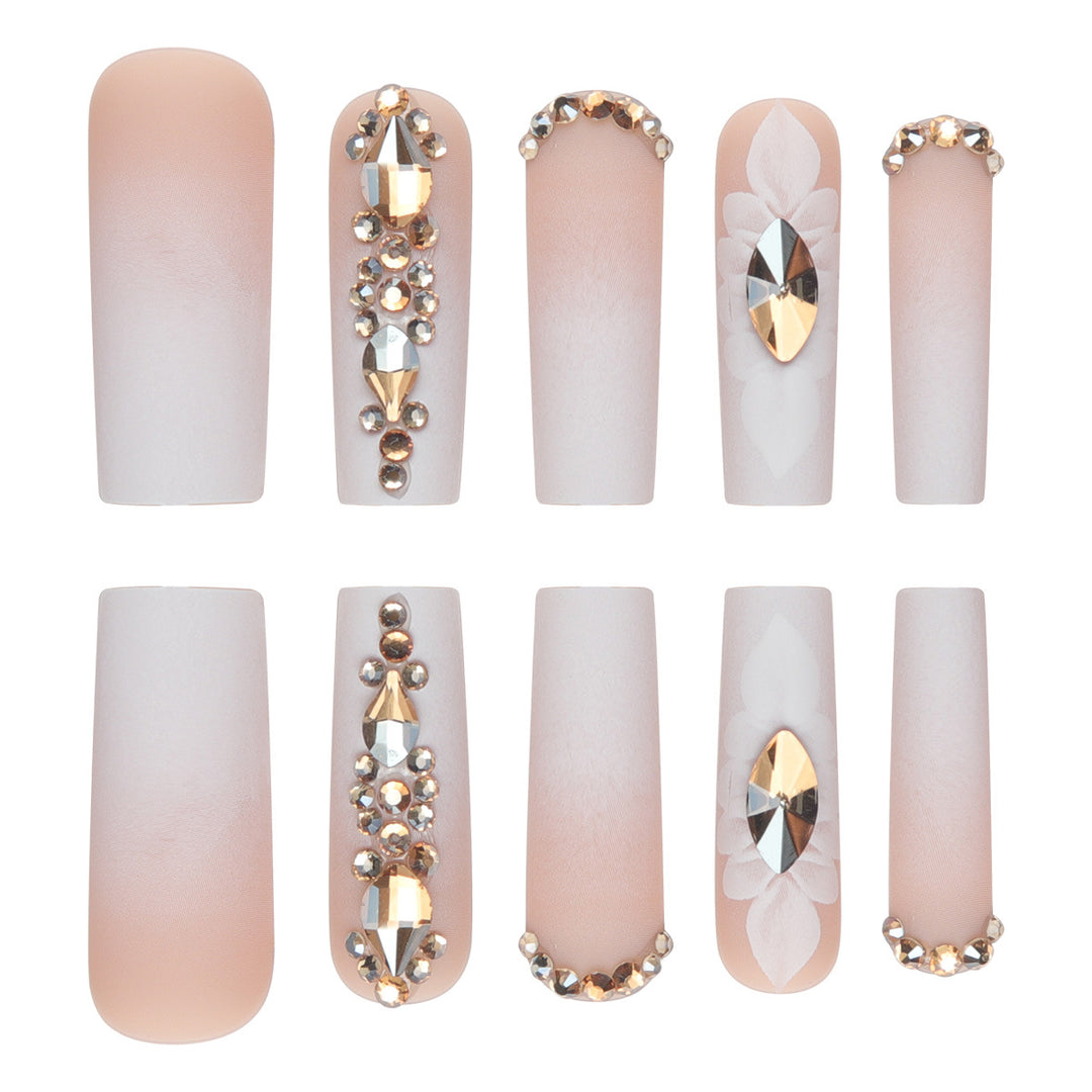 Elegant Embellished Press-On Nails Bowlift