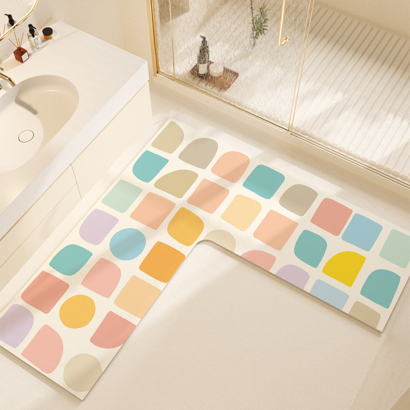 Non-Slip Colorful Bathroom Mat Bowlift