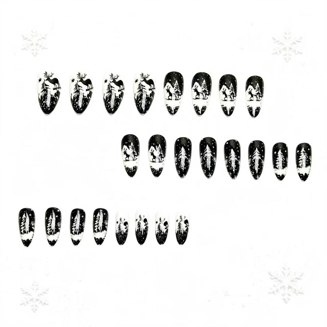 Snowy Winter-Themed Nail Art Bowlift
