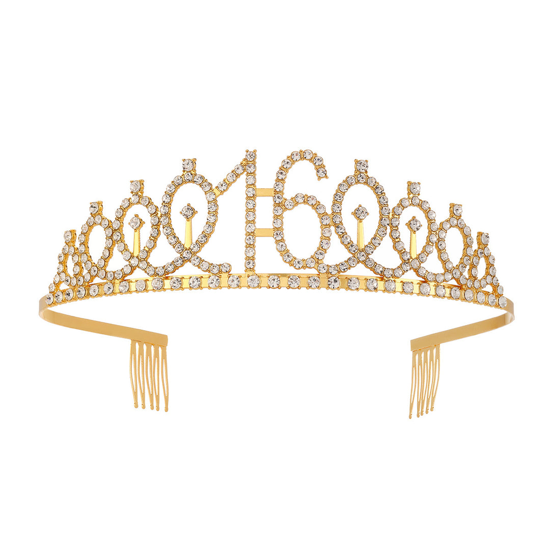 Women's Crystal-Embellished Tiara with Elegant Design Bowlift