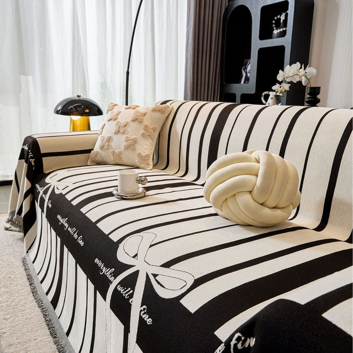Elegant Textured Sofa Throw