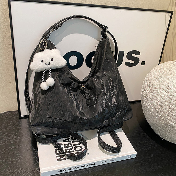Crinkled Pouch Handbag Bowlift