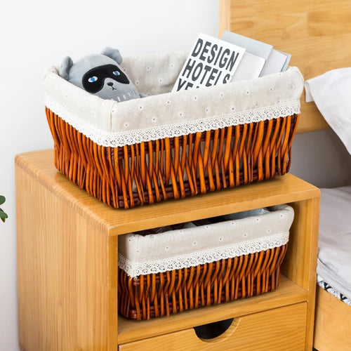Women’s storage basket with decorative fabric lining Bowlift