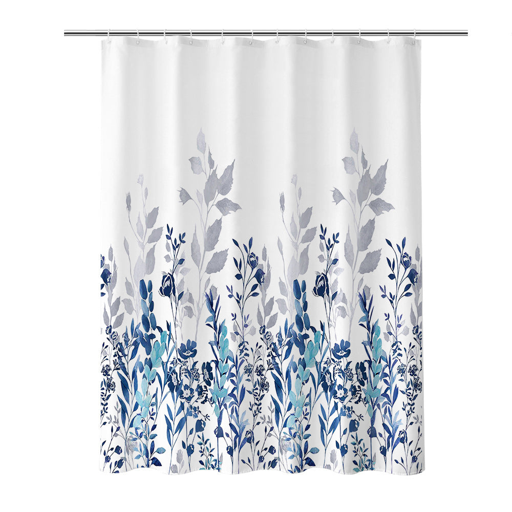 Floral Print Shower Curtain Bowlift