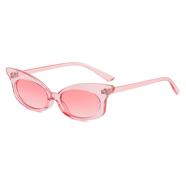 Women Cat-Eye Sunglasses with Transparent Frame and UV Protection Bowlift