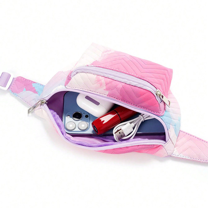 Waist bag with heart-shaped design and multiple compartments Bowlift