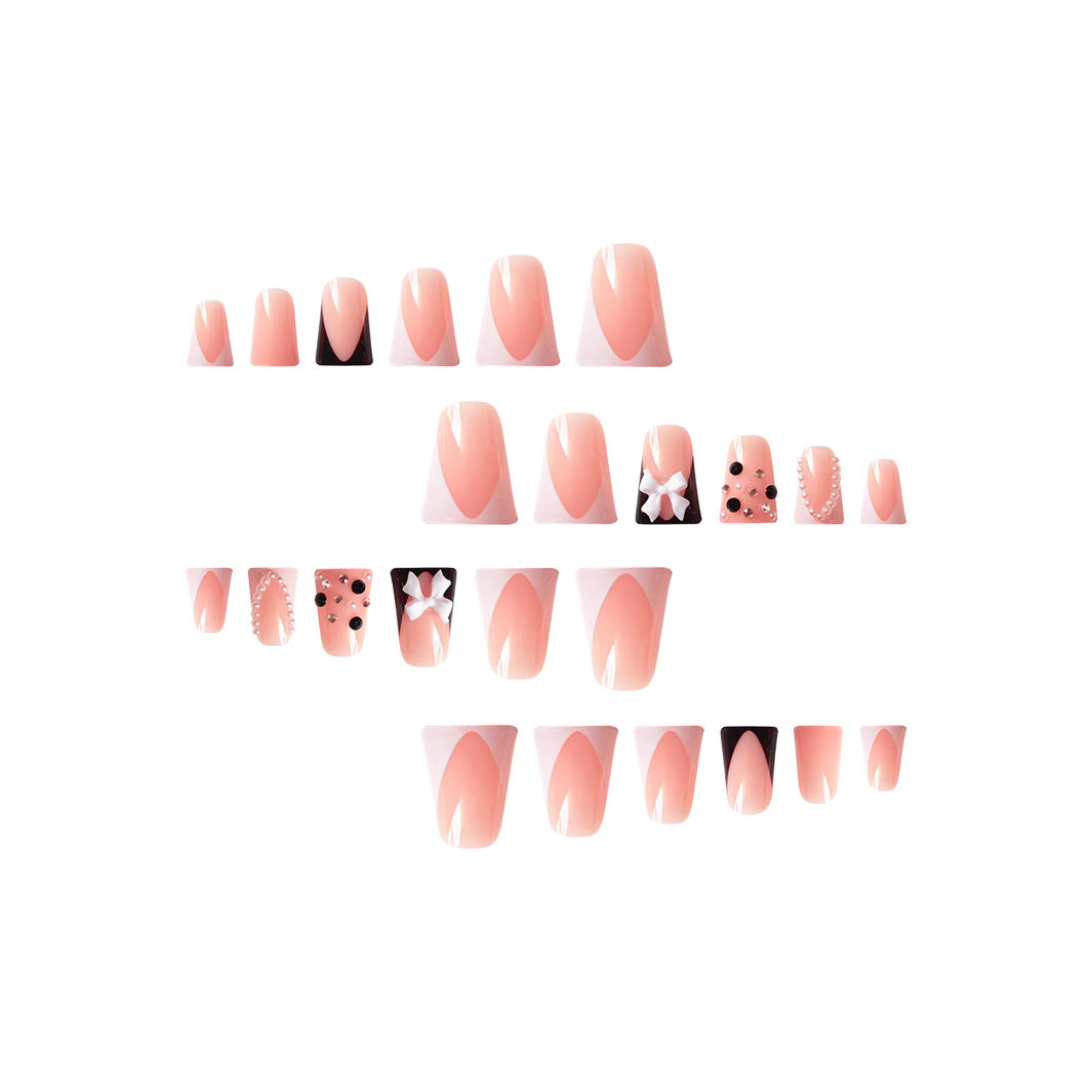 3D French Tip Nail Art Extensions Bowlift