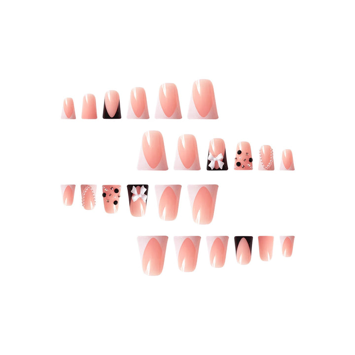3D French Tip Nail Art Extensions Bowlift