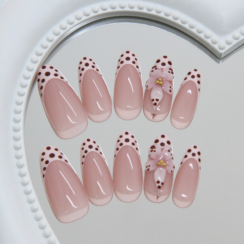 Decorative Floral Press-On Nail Tips Bowlift