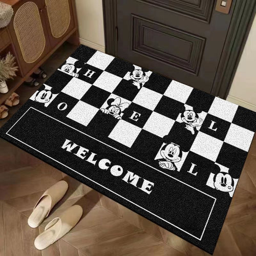 Playful Character-Themed Welcome Mat