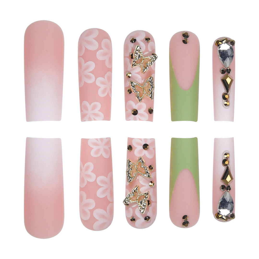 Floral-Inspired Press-On Nail Art Bowlift