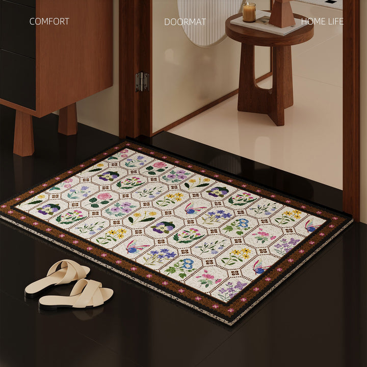 Decorative Floral Area Mat Bowlift