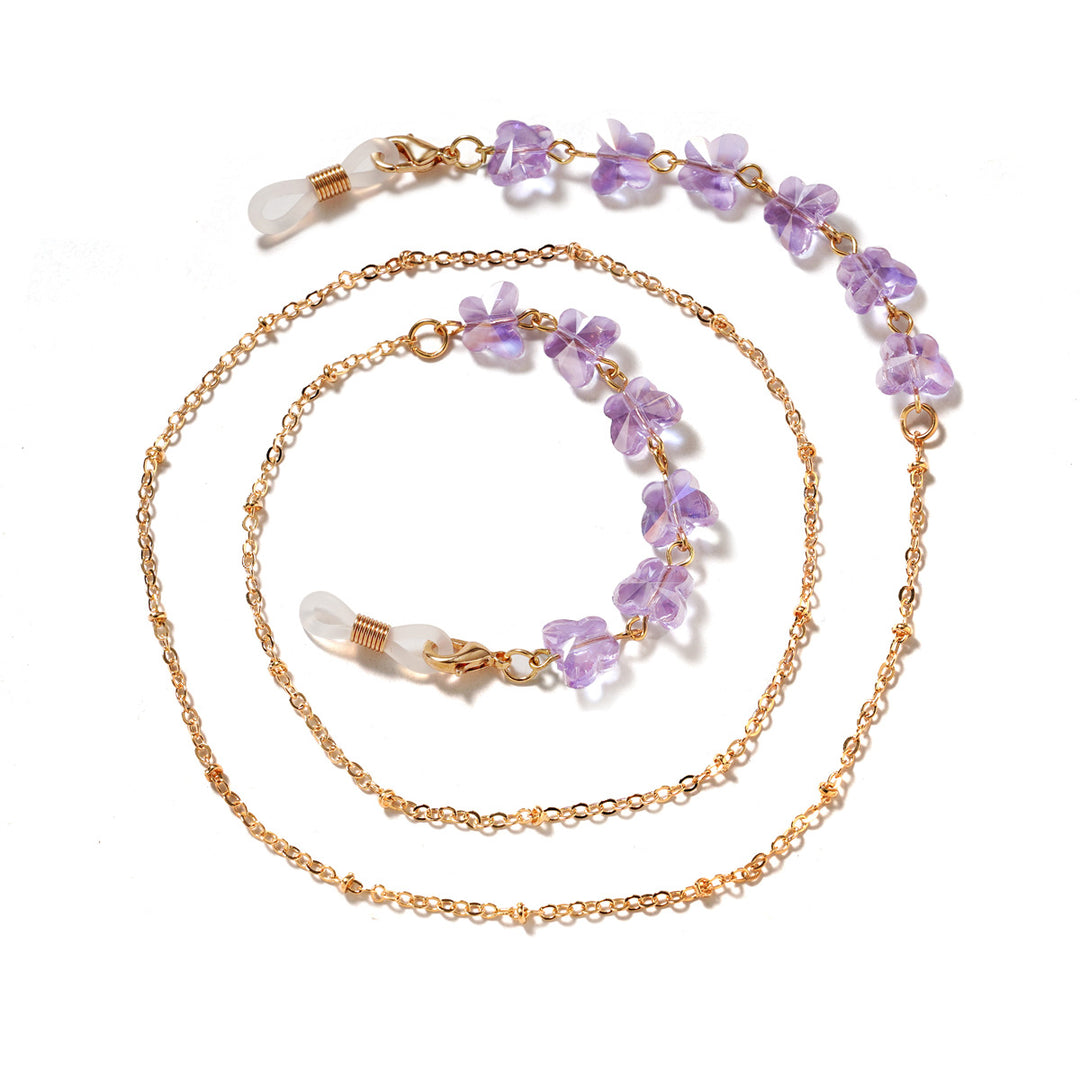 Floral Embellished Eyewear Chain Bowlift