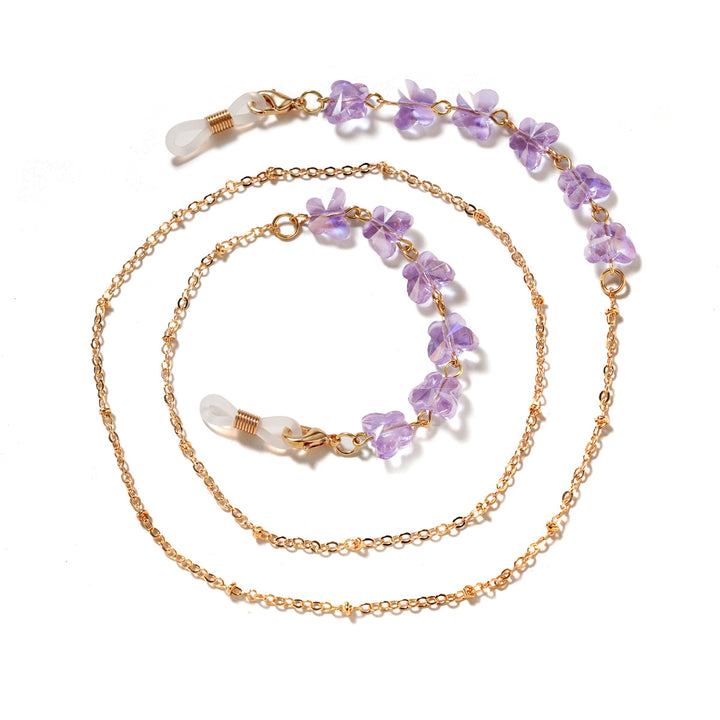Floral Embellished Eyewear Chain Bowlift