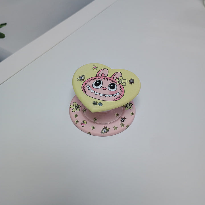 Heart-Shaped Character Phone Grip Bowlift