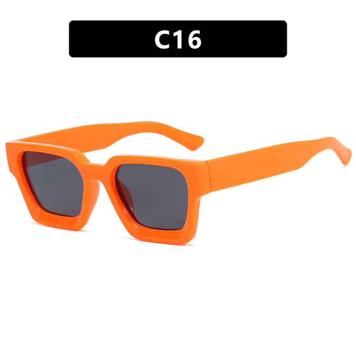 Ladies fashionable square sunglasses with sturdy frame and yellow lenses Bowlift