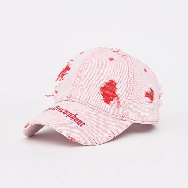 Women's Distressed Denim Cap Bowlift