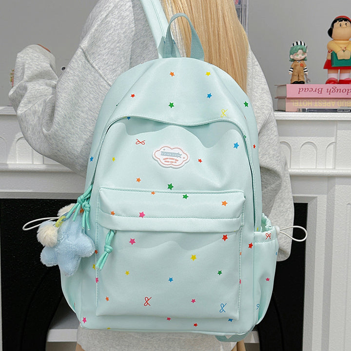 Star Patterned Casual Backpack Bowlift