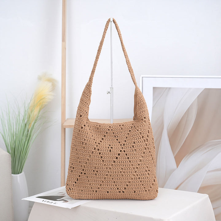 Handcrafted straw shoulder bag Bowlift
