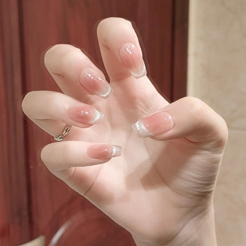 Glossy French Tip Press-On Nails Bowlift 1789388697