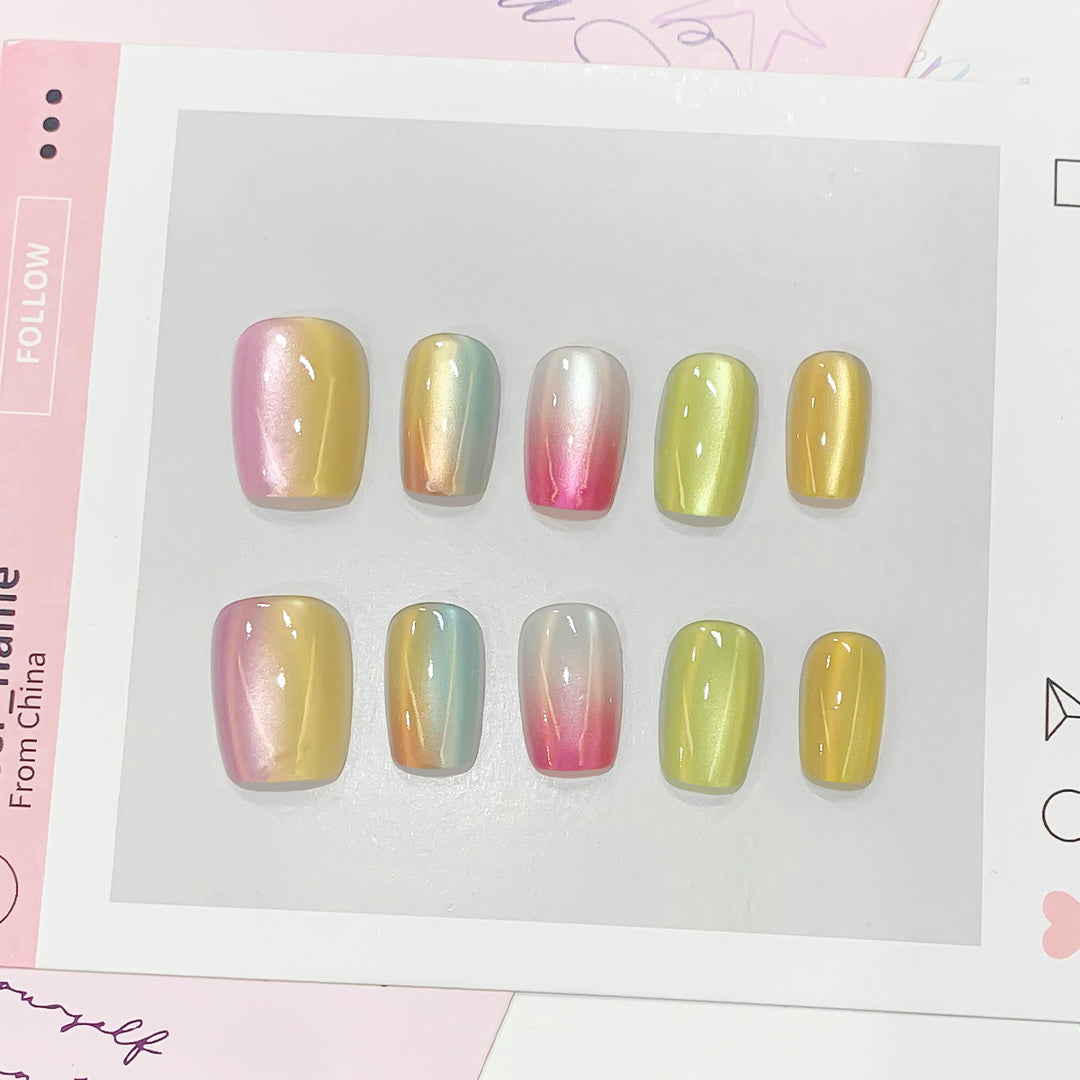 Gradient Color Art Nails Bowlift