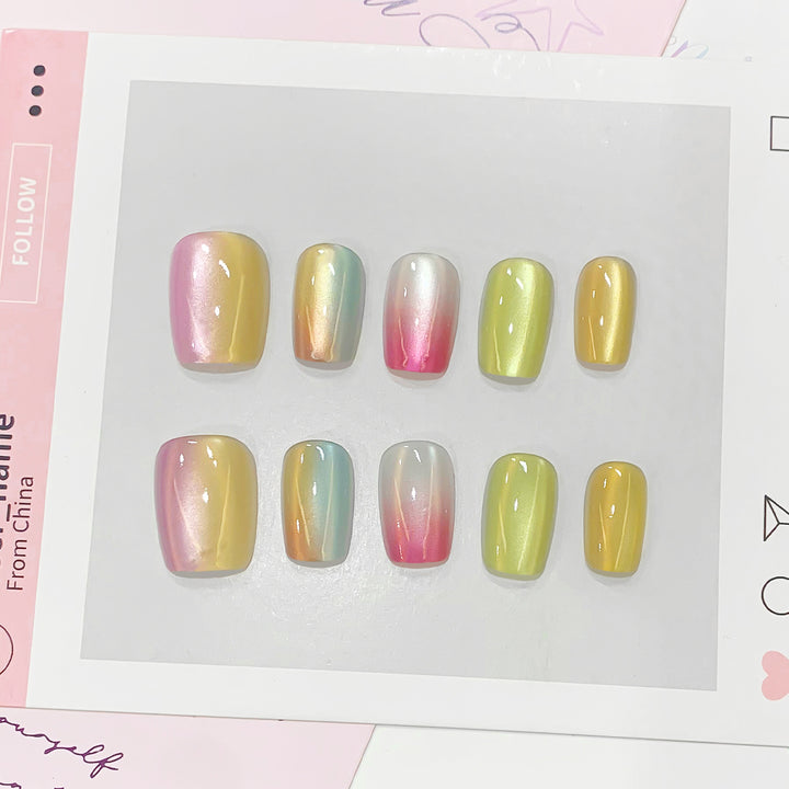 Gradient Color Art Nails Bowlift