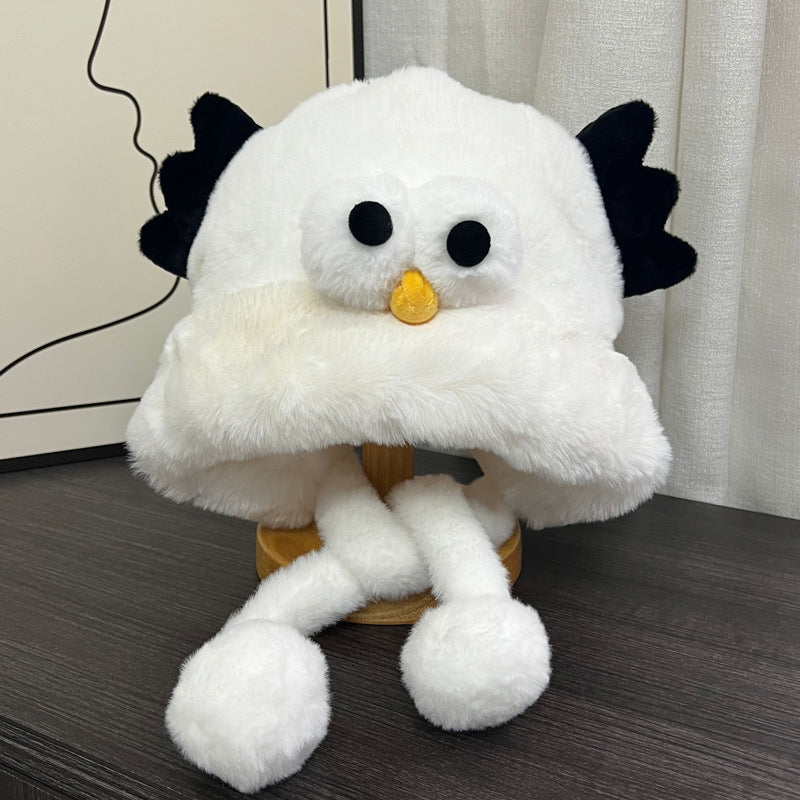 Plush Animal-Themed Hooded Hat