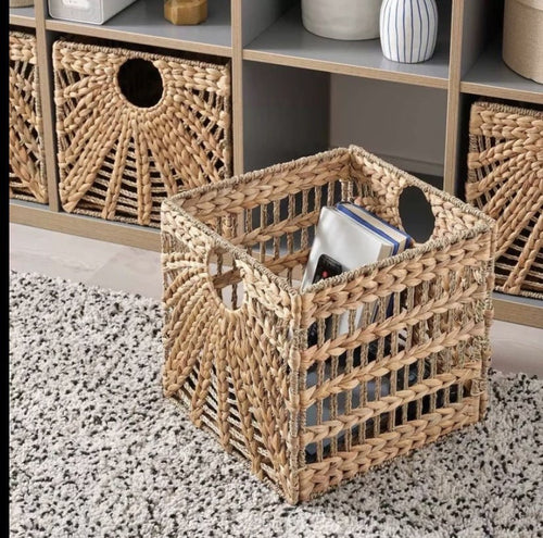 Premium Water Hyacinth Storage Basket Bowlift