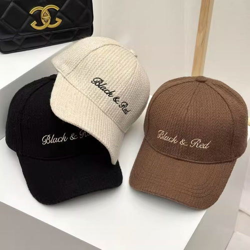 Women's Embroidered Casual Knit Baseball Cap Bowlift