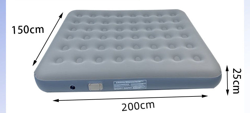 automatic inflate double flocked air mattress with integrated electric pump and raised edge comfort Bowlift