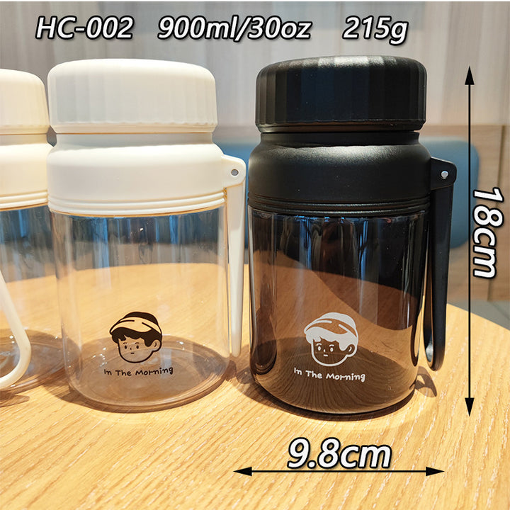 Women's creative water bottle with practical leak protection Bowlift