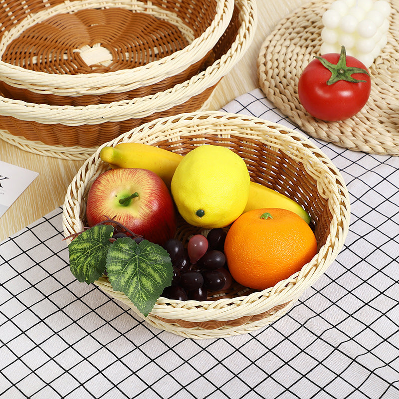 Rustic Handwoven Bread Basket Bowlift