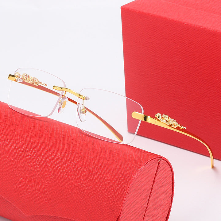 Ladies fashionable sunglasses with elegant metal frame and embellished temples Bowlift