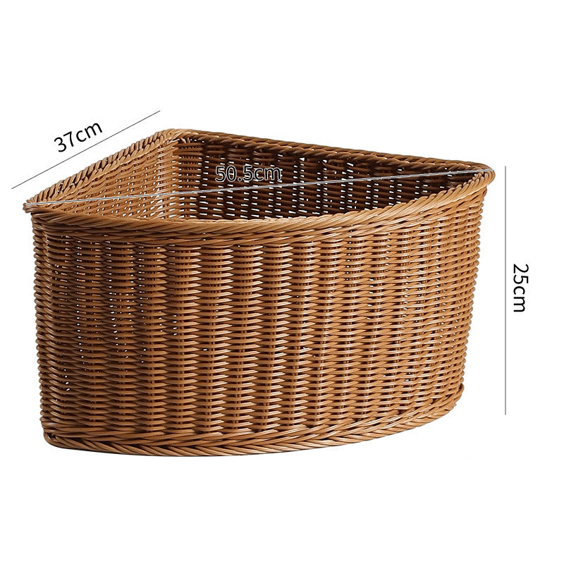 Corner Woven Storage Basket Bowlift