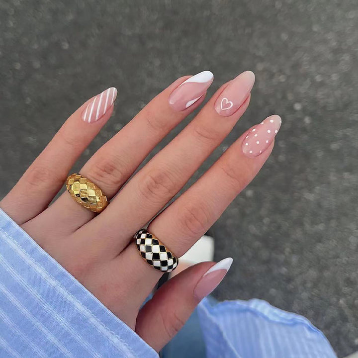 Artificial nails with floral minimalism Bowlift