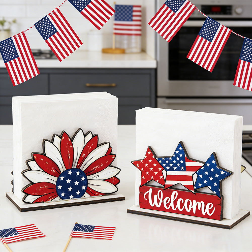 Unisex decorative wood figure set American design gnome table display Bowlift